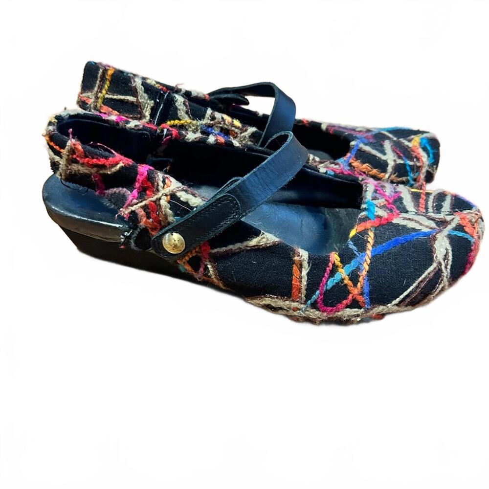 OTBT Salem Slingback Y2K Clogs Black Multicolored | Ladies Size 8 - Picture 1 of 10